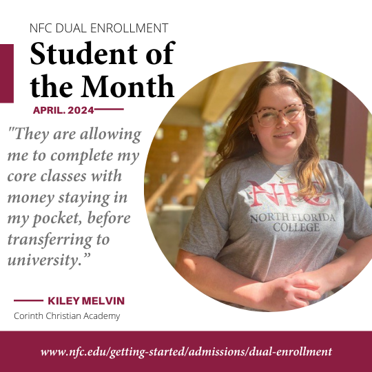 Kylie Melvin April DE Student of the Month