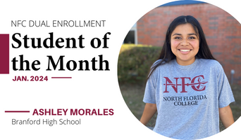 Dual Enrollment January Student of the Month Ashley Morales