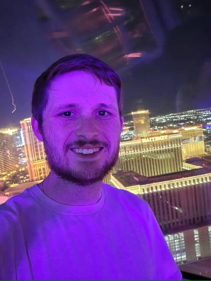 Ben Collazo overlooking the Las Vegas Strip