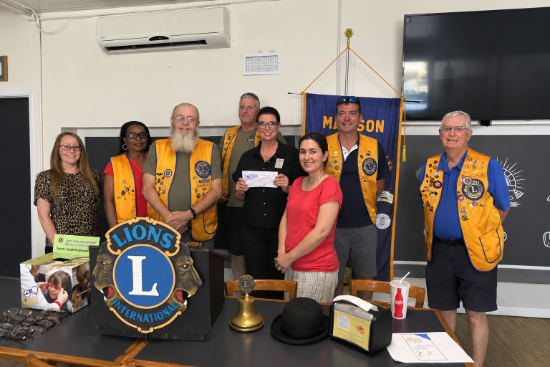 Madison Lions Club presented a $1,000 contribution