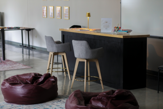 Wellness Suite bean bag seating and creation station
