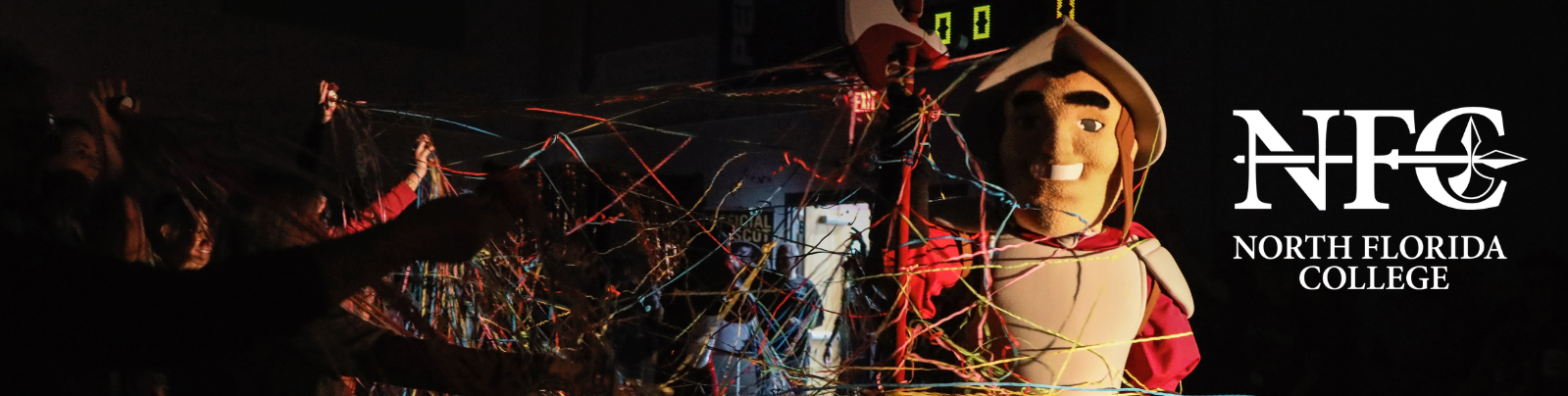 NFC Mascot during a Pep Rally