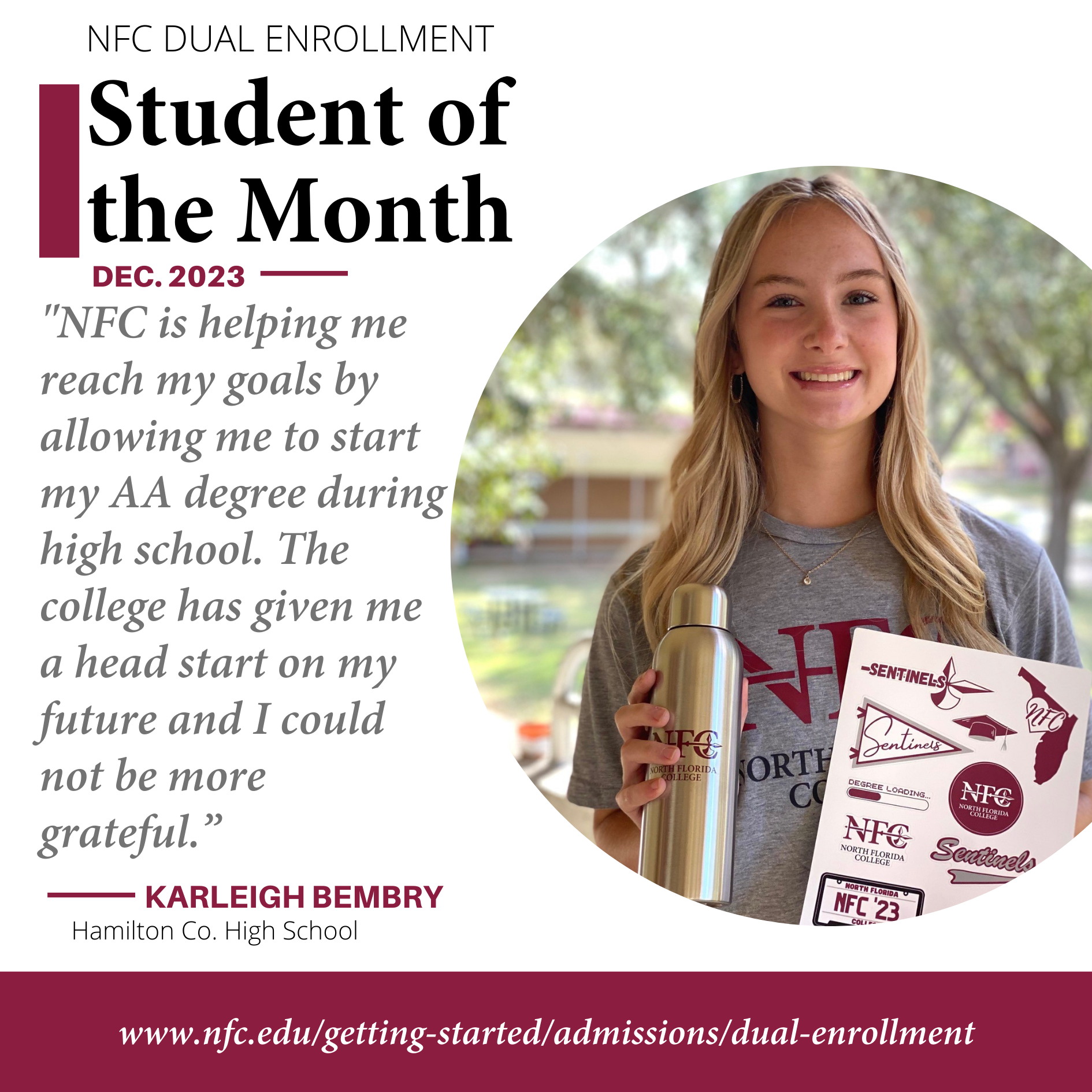 December Student of the Month December Student of the Month